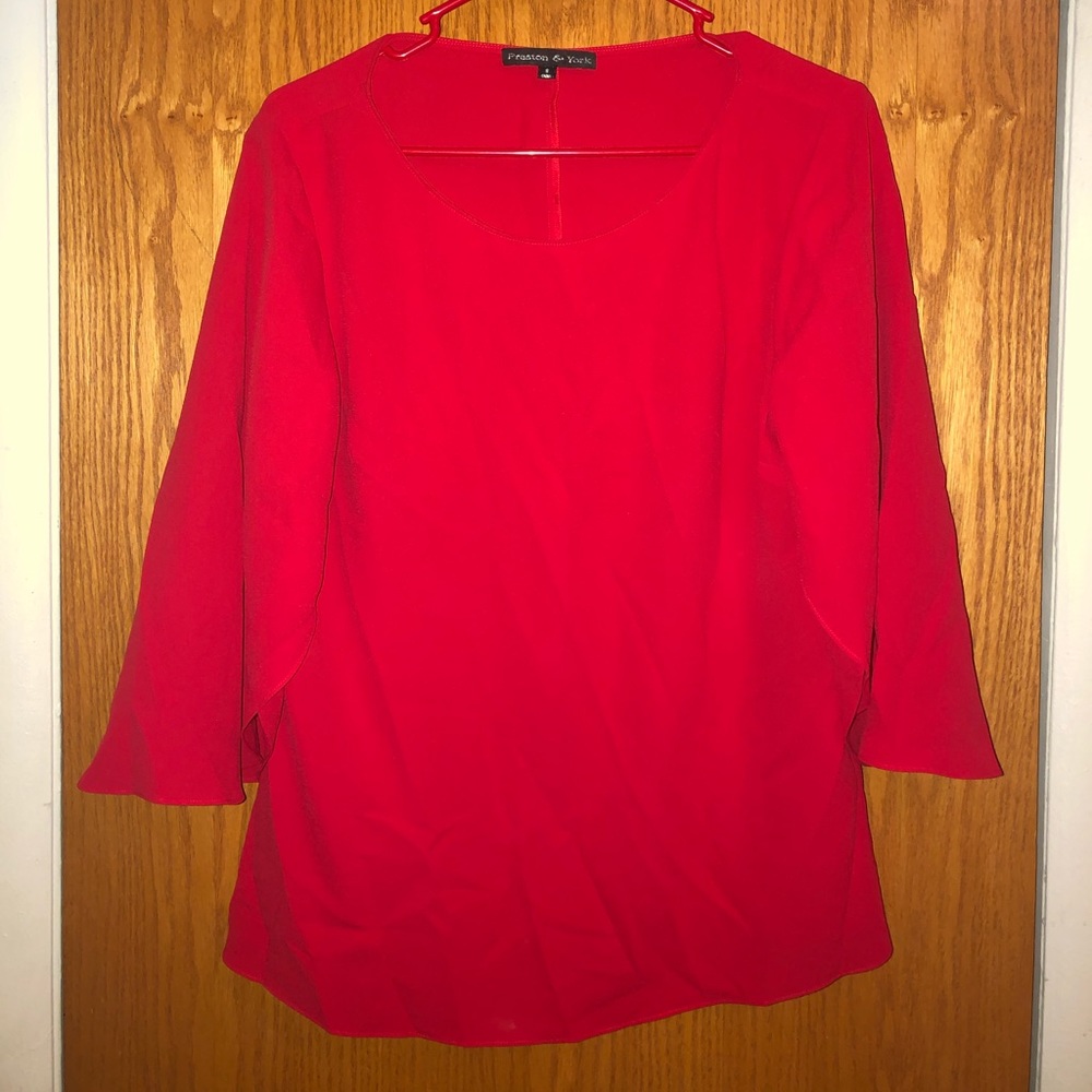 Preston & York size S blouse in bright red